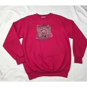 Vtg Northern Reflections Christmas Sweatshirt Womens Small Dog Graphic Crewneck